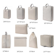9 In 1  Compression Packing Cubes Expandable Travel Bags Luggage Organizer(Beige)