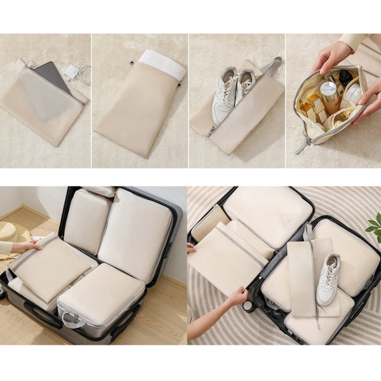 9 In 1  Compression Packing Cubes Expandable Travel Bags Luggage Organizer(Beige)