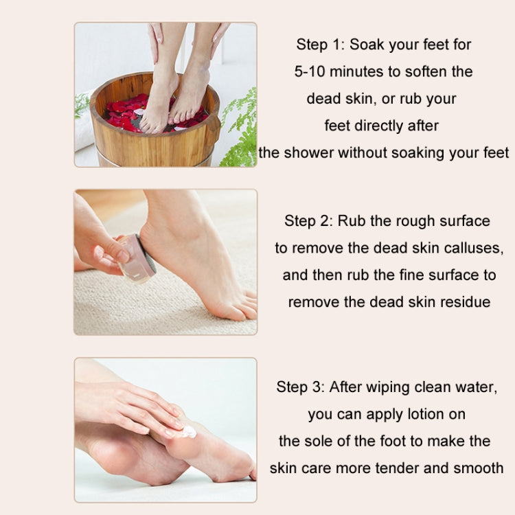 2 in 1 Double-sided Foot Grinder Crystal Glass Manual Epilator(Yellow)