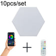 10pcs/set RGB Symphony Hexagon Lights DIY Bedside Ambient Wall Lamp Smart Honeycomb Light(WIFI-APP) - Novelty Lighting by PMC TechLife | Online Shopping South Africa | PMC TechLife | Buy Now Pay Later Mobicred
