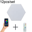 12pcs/set RGB Symphony Hexagon Lights DIY Bedside Ambient Wall Lamp Smart Honeycomb Light(WIFI-APP) - Novelty Lighting by PMC TechLife | Online Shopping South Africa | PMC TechLife | Buy Now Pay Later Mobicred
