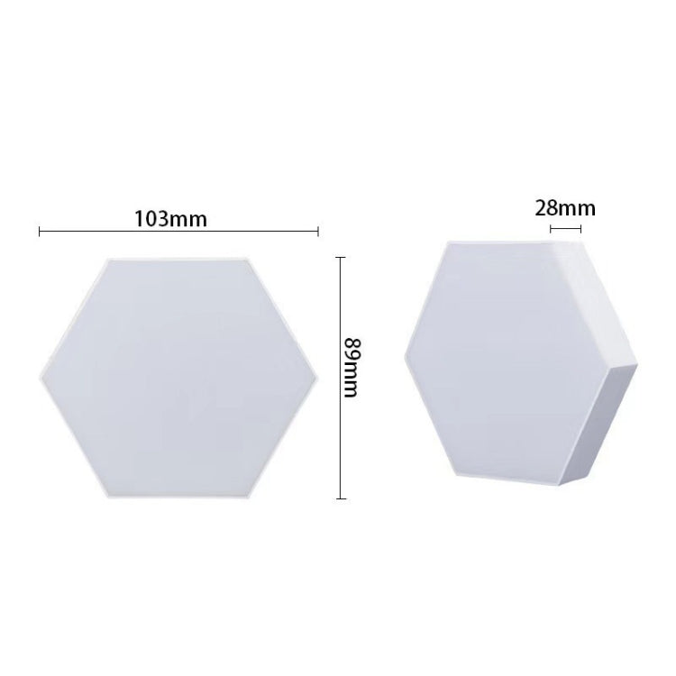 12pcs/set RGB Symphony Hexagon Lights DIY Bedside Ambient Wall Lamp Smart Honeycomb Light(Bluetooth APP)