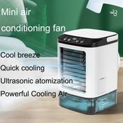 Desktop Mini Cold Air Fan Home Humidifier Dual Spray Air Conditioning Fan With CN Plug