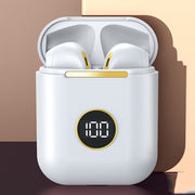 X1 TWS  LED Digital Display Wireless Noise Reduction Sport Bluetooth Headphone(White)