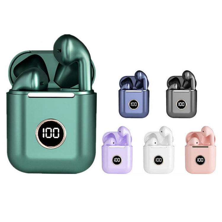 X1 TWS  LED Digital Display Wireless Noise Reduction Sport Bluetooth Headphone(White)