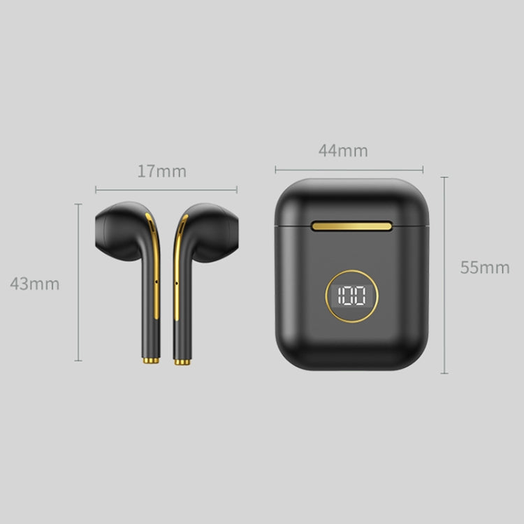 X1 TWS  LED Digital Display Wireless Noise Reduction Sport Bluetooth Headphone(Orange Pink)