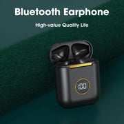 X1 TWS  LED Digital Display Wireless Noise Reduction Sport Bluetooth Headphone(White)