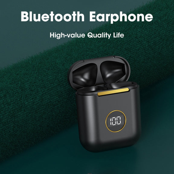 X1 TWS  LED Digital Display Wireless Noise Reduction Sport Bluetooth Headphone(Purple)