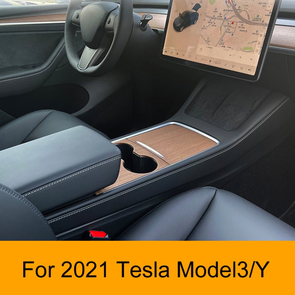 For Tesla Model3/Y Central Control Panel Modification Anti-Scratch Protective Sticker(Carbon Fiber Bright)