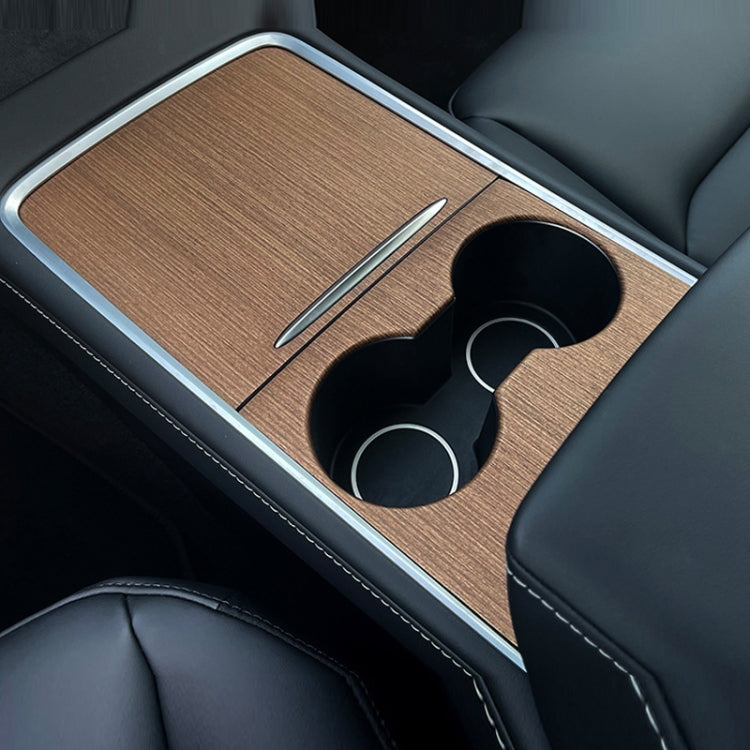 For Tesla Model3/Y Central Control Panel Modification Anti-Scratch Protective Sticker(Log Grain)