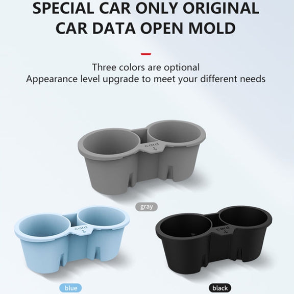For Tesla Model3/Y Central Control Storage Silicone Cup Stopper(Grey)