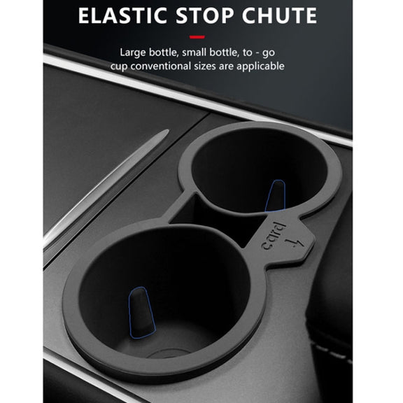 For Tesla Model3/Y Central Control Storage Silicone Cup Stopper(Grey)