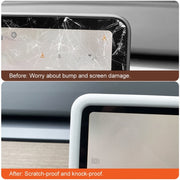 For Tesla Model3/Y Screen Bumper Protective Cover Silicone Frame(Gray)