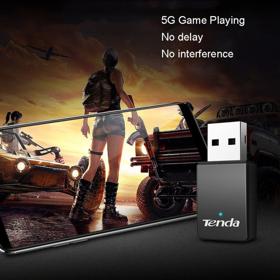 Tenda U9 650Mbs Drive-Free USB Wireless Network Card 5G Dual Band Desktop Laptop WiFi Receiver