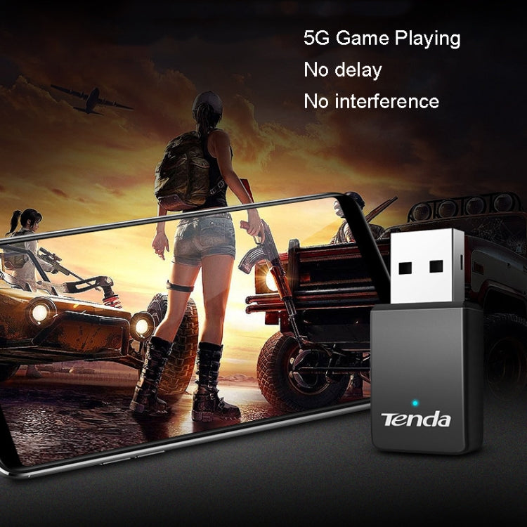 Tenda U9 650Mbs Drive-Free USB Wireless Network Card 5G Dual Band Desktop Laptop WiFi Receiver