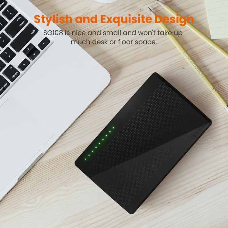 Tenda SG108 100/1000M Desktop Network Switch 8 Port Gigabit Desktop Switch Ethernet Switch LAN Hub(AU Plug)