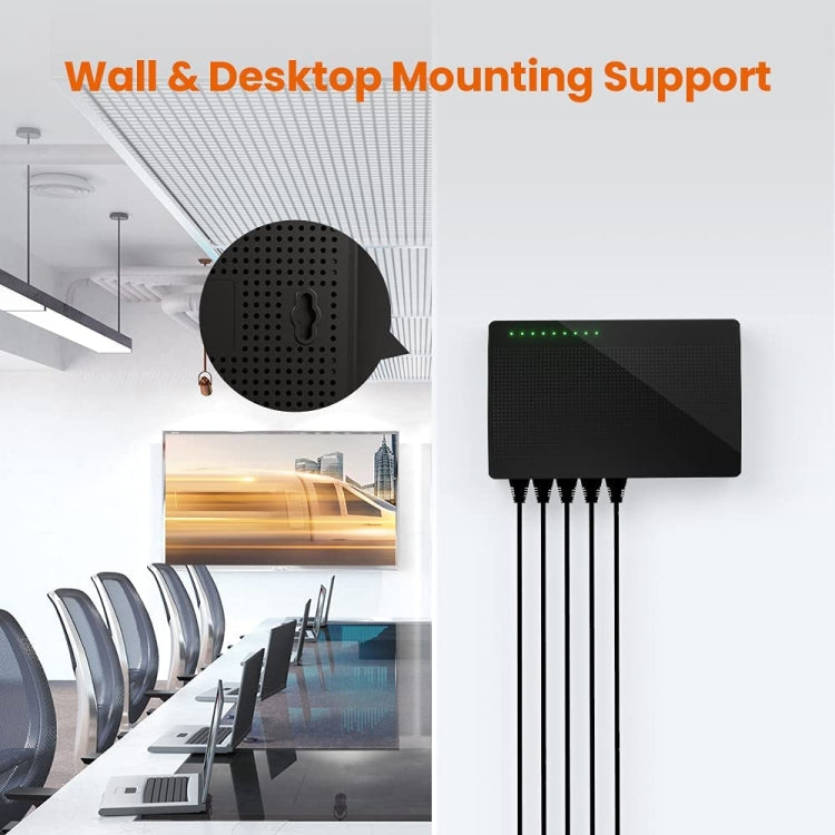 Tenda SG108 100/1000M Desktop Network Switch 8 Port Gigabit Desktop Switch Ethernet Switch LAN Hub(EU Plug)