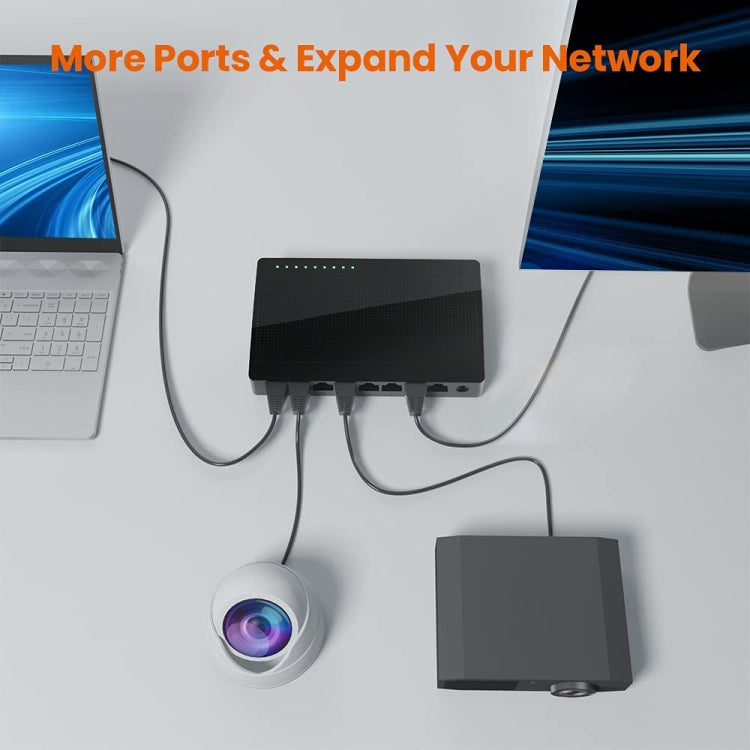 Tenda SG108 100/1000M Desktop Network Switch 8 Port Gigabit Desktop Switch Ethernet Switch LAN Hub(EU Plug)