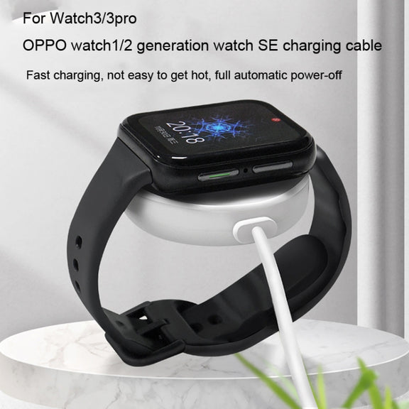 For OPPO Watch 2 Watch USB Port Magnetic Charger Charging Cable(Black)