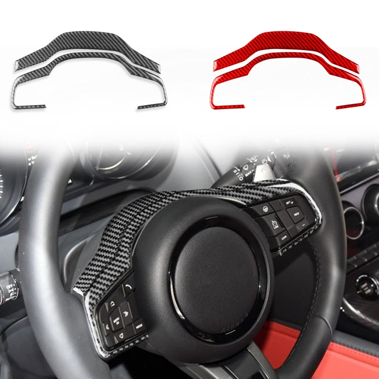 For Jaguar F-TYPE 2013+ Left And Right Drive Universal Steering Wheel Cover Sticker(Red)