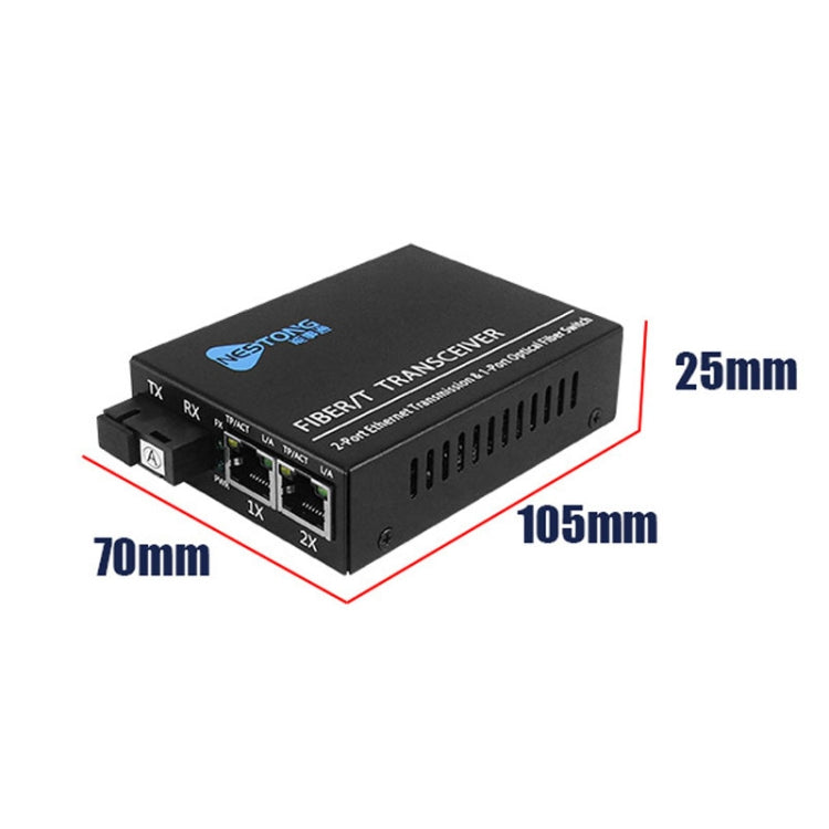 NESTONG 100M Single-Mode Fiber Optic Transceiver POE Photoelectric Converter,CN Plug