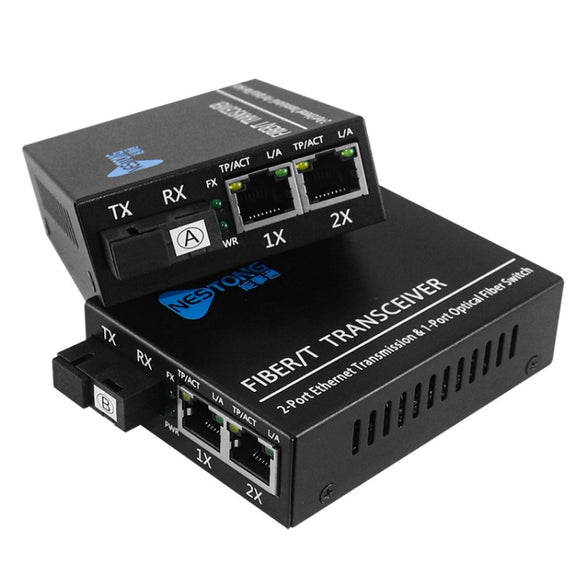 NESTONG  Gigabit Single-mode Fiber Optic Transceiver POE Photoelectric Converter,CN Plug