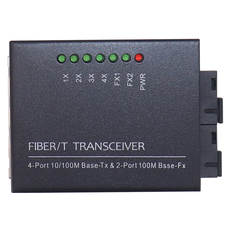 2 Fiber Port & 4 LAN Port 10/100M Ethernet Switch Fiber Optic Switch