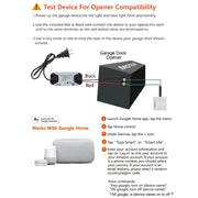 Tuya APP Remote Control WIFI Smart Garage Door Controller, Specification: EU Plug