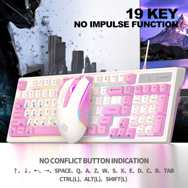 K-Snake Wired E-Sports Keyboard Mouse Mechanical Feel 98 Key Desktop Computer Notebook Keyboard, Style: Single Keyboard (Gray)