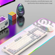 K-Snake Wired E-Sports Keyboard Mouse Mechanical Feel 98 Key Desktop Computer Notebook Keyboard, Style: Single Keyboard (Gray)