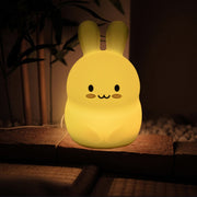 Rabbit Silicone Pat Night Light Children Gift Color Changing Lamp, Specification: Charging