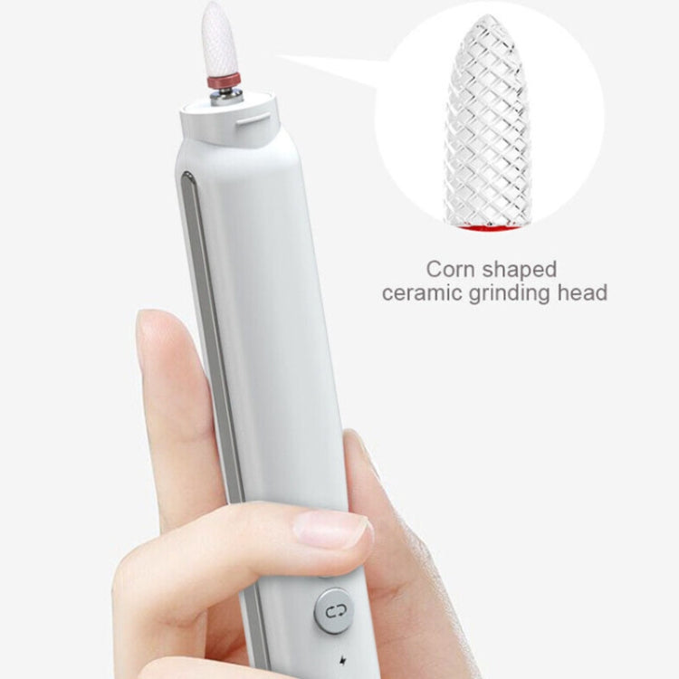 Rechargeable Nail Drill Machine Set with Ceramic Drill Bit Spot Lighting(Black)