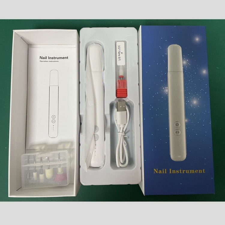 Rechargeable Nail Drill Machine Set with Ceramic Drill Bit Spot Lighting(Red)
