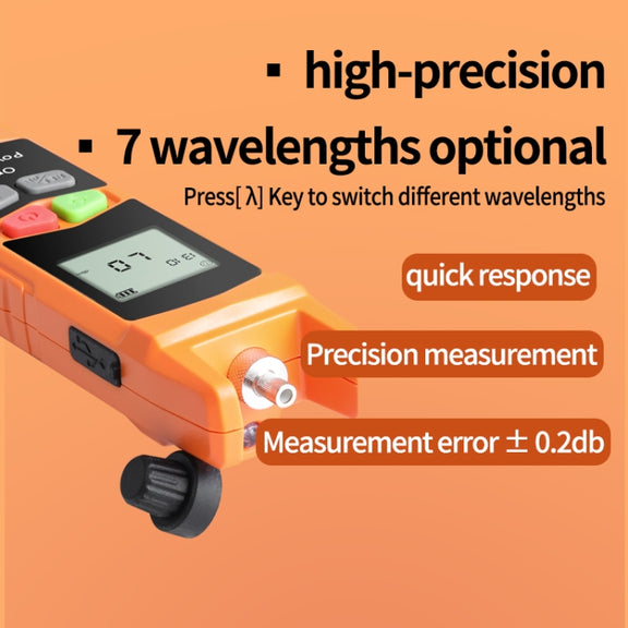 2-in-1 10-30mW Fiber Optic Red Light Pen + Optical Power Meter (-70+6dBm) Set