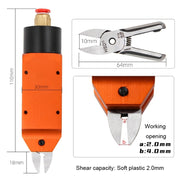 HSD MS-5+F1S Cut Plastic Set 2 In 1 Pneumatic Snip Plier Cutting Metal Plastic Model Scissor Tool