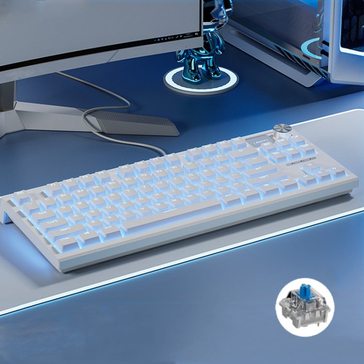 LANGTU LT84 Mechanical Luminous Keyboard, Style: Wired Single-mode Green Shaft (White)