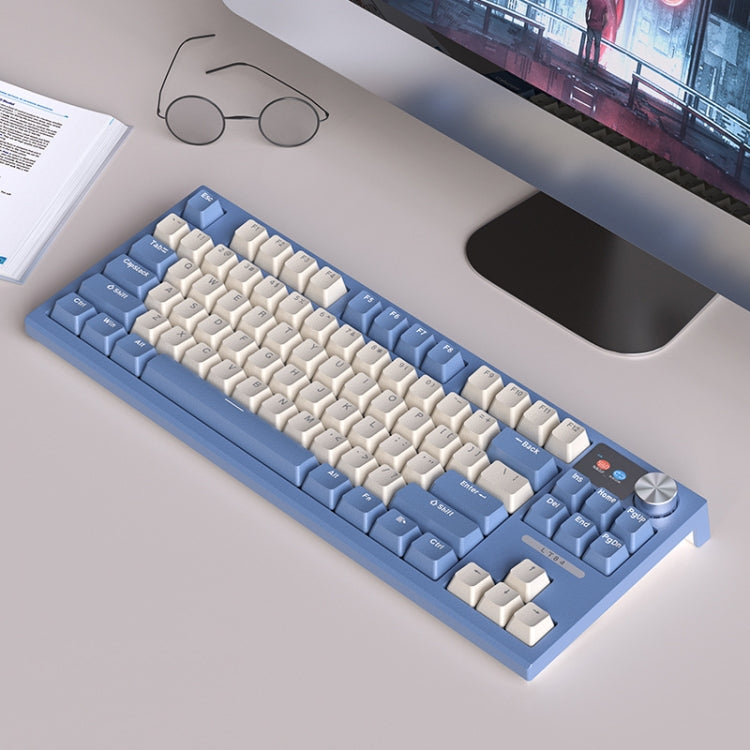 LANGTU LT84 Mechanical Luminous Keyboard, Style: Wireless Tri-Mode RGB Sea-Air Axis Pro (Nightfall)