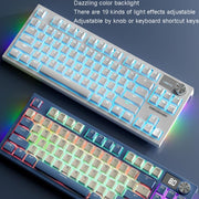 LANGTU LT84 Mechanical Luminous Keyboard, Style: Wired Single-mode Red Shaft (White)