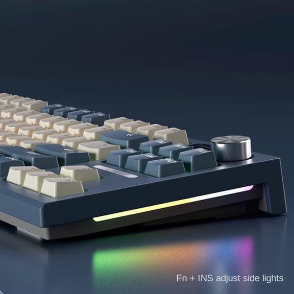 LANGTU LT84 Mechanical Luminous Keyboard, Style: Wired Single-mode Green Shaft (White)