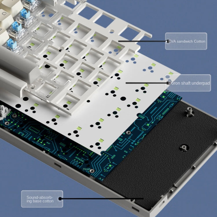 LANGTU LT84 Mechanical Luminous Keyboard, Style: Wireless Tri-Mode RGB Sea-Air Axis Pro ( Whiteout )