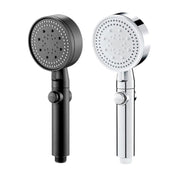 Pressurized Shower Water Heater Handheld Multifunction 6-speed Nozzle, Color: Black