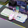 K-Snake Mechanical Feel Keyboard Mouse Kit USB Wired 104 Keycaps Computer Keyboard, Style: Keyboard+Mouse (White) - free shipping - PMC TechLife - Order now!