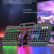 K-Snake Mechanical Feel Keyboard Mouse Kit USB Wired 104 Keycaps Computer Keyboard, Style: Single Keyboard (Black)