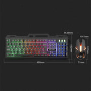 K-Snake Mechanical Feel Keyboard Mouse Kit USB Wired 104 Keycaps Computer Keyboard, Style: Single Keyboard (Black)