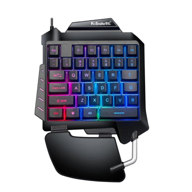K-Snake G92 Single Small Keyboard Mobile Games Luminous Robotic Machine Sensory Game Keyboard(Black)