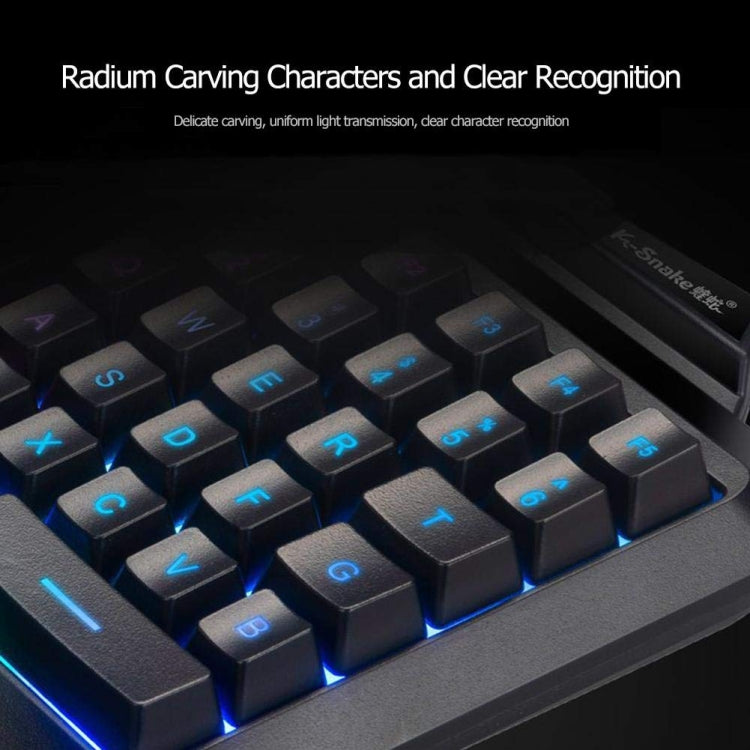 K-Snake G92 Single Small Keyboard Mobile Games Luminous Robotic Machine Sensory Game Keyboard(Black)