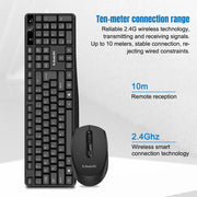 K-Snake WK800 Wireless 2.4G Keyboard Mouse Set Tabletop Computer Notebook Business Office House Use, Color: White