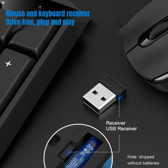 K-Snake WK800 Wireless 2.4G Keyboard Mouse Set Tabletop Computer Notebook Business Office House Use, Color: White