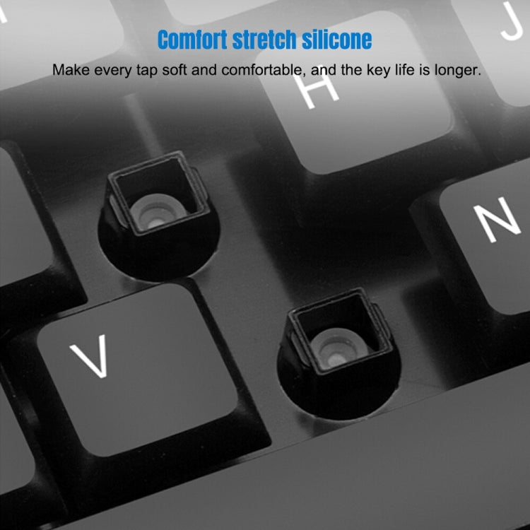 K-Snake WK800 Wireless 2.4G Keyboard Mouse Set Tabletop Computer Notebook Business Office House Use, Color: White
