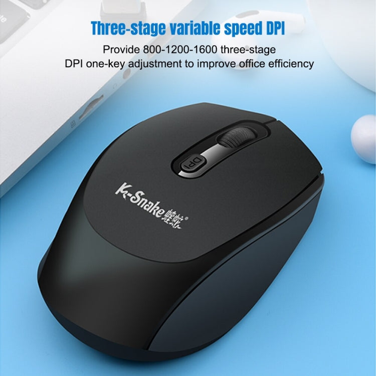 K-Snake WK800 Wireless 2.4G Keyboard Mouse Set Tabletop Computer Notebook Business Office House Use, Color: White